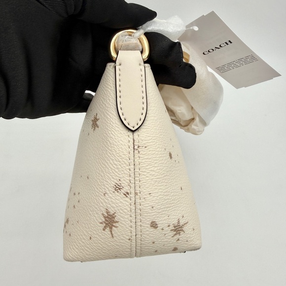Coach Charlotte Shoulder Bag With Star Print Chalk Gold - Picture 4 of 13